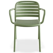 Papatya Tarabya Koltuk Kor Kırmızı 2li Paket - Plastik Bahçe Balkon Mutfak Sandalyesi thumbnail 3