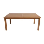 Bahçeme Bodrum 90X160 Sabit Ayaklı Ahşap Masa - Beyaz Renk Teras Balkon Bahçe Masası thumbnail 6