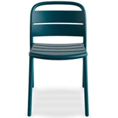 Papatya Balat Koltuk 4lü Paket Lal Kırmızı - Plastik Bahçe Balkon Mutfak Sandalyesi thumbnail 2