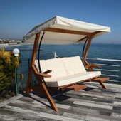 Bahçeme Belgrad Ahşap Bahçe Salıncak 4 Kişilik - Ekstra Sağlam Masif Gürgen thumbnail 5