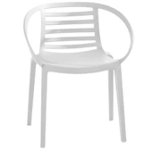 Papatya Mambo Koltuk Beyaz 4lü Paket - Bahçe Balkon Mutfak Sandalyesi thumbnail 2