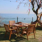 Bahçeme Heybeli Ahşap Sandalye - Teras Balkon Bahçe Sandalyesi - Demonte Yapı thumbnail 4