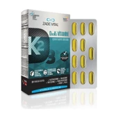 Zade Vital D3+K2 (MK7) Vitamini - Doğal İçerikli, Bağışıklık Destekleyici Yumuşak Kapsül, 30 Adet thumbnail 2