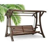 Mobeva Akasya 4lü Ladin Ahşap Salıncak Dış Mekan Bahçe, Teras Salıncağı -Krem thumbnail 3