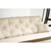 Mobeva Akasya 4lü Ladin Ahşap Salıncak Dış Mekan Bahçe, Teras Salıncağı -Krem thumbnail 7