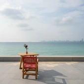 Bahçeme Gökçeada Ahşap Bahçe Takımı: 85X85 Masa + 2 Sandalye - Masif Kestane thumbnail 4