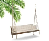 Mobeva Mome XL 4lü Ladin Ahşap Salıncak -Tavana Asmalı Salıncak -Lacivert thumbnail 2