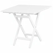 Bahçeme Avşa Ahşap Bahçe Takımı Beyaz - 80x80 Masa + 2 Sandalye Katlanır Balkon Set thumbnail 6