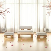 Bahçeme Tokyo Ahşap Oturma Grubu Minderli - Masif Kestane 6 Kişilik Koltuk Takımı thumbnail 3