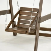 Mobeva Vendy Çocuk Salıncak Dış Mekan Bahçe, Teras Salıncağı - Ladin Ahşap Krem thumbnail 7