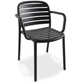 Papatya Tarabya Koltuk Küllü Kahve - Plastik Bahçe Balkon Mutfak Sandalyesi thumbnail 10