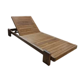 Bahçeme Tokyo Ahşap Şezlong - Masif Kestaneden Plaj Havuz Bahçe Şezlongu (Mindersiz) thumbnail 2