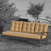 Bahçeme İstanbul Çengelköy Üçlü Koltuk Minderi - Zor Kirlenen Su İtici Kumaş, 1.Kalite Sünger thumbnail 1