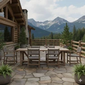 Bahçeme Taksim Kestane Bahçe Takımı: 6 Sandalye + 100X180 Masa thumbnail 4