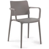 Papatya Joy Koltuk Beyaz - Kolçaklı Bahçe Balkon Mutfak Sandalyesi thumbnail 7