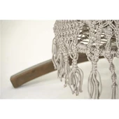 Mobeva Bade Comforte Ladin Ahşap Örgülü Salıncak - Bahçe, Balkon ve Teraslarda -Lacivert thumbnail 7