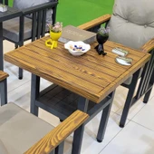 Bahçeme Çamlıca Alüminyum Bahçe Balkon Masası 65x110 - İstenilen Ölçülerde Üretim thumbnail 3