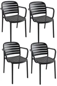Papatya Tarabya Koltuk Antrasit 4lü Paket - Plastik Bahçe Balkon Mutfak Sandalyesi thumbnail 1