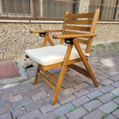 Bahçeme Sandalye  Minderi London Düz Model - Oturum: 49x46x5 Renk: Krem thumbnail 2