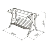 Mobeva Akasya 4lü Ladin Ahşap Salıncak Dış Mekan Bahçe, Teras Salıncağı -Krem thumbnail 10