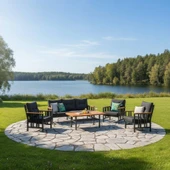 Bahçeme Çamlıca Alüminyum Bahçe Oturma Grubu - 5 Kişilik Bahçe, Balkon Koltuk Takımı thumbnail 3