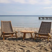 Bahçeme Tarabya (RIO) 65lik Ahşap Sehpa - Kestane Grubu Bahçe Balkon Sehpası thumbnail 2