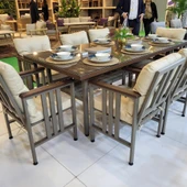 Bahçeme Çamlıca Alüminyum Bahçe Oturma Grubu - 4 Kişilik Bahçe, Balkon Koltuk Takımı thumbnail 10