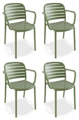 Papatya Tarabya Koltuk Pastel Yeşil 4lü Paket - Plastik Bahçe Balkon Mutfak Sandalyesi thumbnail 1