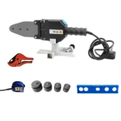 Kaynak Makinesi 1400 W PPRC Pvc Plastik Boru Makası Terazi Pafta Metre Seti 40 mm 32 mm 25 mm 20 mm thumbnail 1
