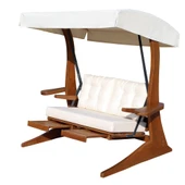 Bahçeme Maçka Ahşap Salıncak - 2 Kişilik Bahçe Salıncağı - Masif Gürgen thumbnail 1