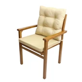 Bahçeme Manavgat Ahşap Koltuk - Düğme Minderli Balkon Bahçe Sandalyesi thumbnail 1