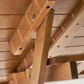 Bahçeme Yönetmen LX Katlanır Ahşap Bahçe Balkon Seti: 90x160 Masa + 6 Sandalye thumbnail 9