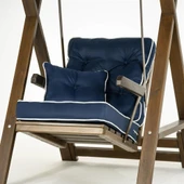 Mobeva Meda Tekli Ladin Ahşap Salıncak Dış Mekan Bahçe, Teras Salıncağı -Lacivert thumbnail 4