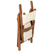 Bahçeme Marmaris Minderli Ahşap Bahçe Balkon Seti: 70Lık Masa + 2 Sandalye Katlanır Takım thumbnail 6