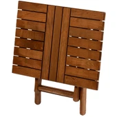 Bahçeme Kaş Bahçe Balkon Sehpası 50x80 - Katlanır Ahşap Portatif Sehpa thumbnail 6