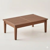 Bahçeme Çengelköy 70X110 Sabit Ayaklı Ahşap Bahçe Balkon Sehpası thumbnail 1