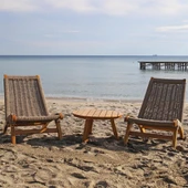 Bahçeme Beylerbeyi Bahçe & Plaj & Havuz Başı Şezlong Sandalye Takımı: 65lik Sehpa + 2 Sandalye thumbnail 1