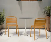 Papatya Balat Koltuk 4lü Paket Lal Kırmızı - Plastik Bahçe Balkon Mutfak Sandalyesi thumbnail 9