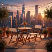 Bahçeci Atina Minderli Katlanır Ahşap Sandalye - Beyaz thumbnail 10