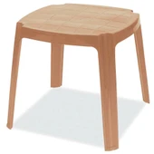 Papatya Royal Plastik Sehpa Teak 6lı Paket - İstiflenebilir, UV Korumalı thumbnail 2