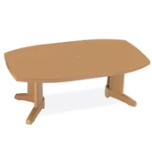 Papatya Magnum I Plastik Bahçe Masası 115x195 Teak thumbnail 3