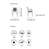 Papatya Vira Plastik Koltuk Beyaz - Plastik Bahçe Balkon Sandalyesi thumbnail 6