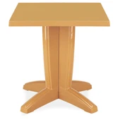 Papatya Bravo Masa Beyaz 70x70 Kare - Bahçe Balkon Dış Mekan Veranda Teras thumbnail 3