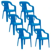 Papatya Mini Çocuk Koltuğu Mavi 4lü Paket - Kreş Sandalye thumbnail 12