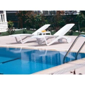 Papatya Elegance Plastik Şezlong Beyaz - Bahçe Balkon Plaj Şezlongu thumbnail 10