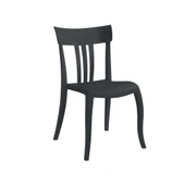 Papatya Trio-S Rattan Sandalye Mutfak Bahce Restoran Kafe Otel -Siyah thumbnail 3