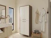 Vadi Çok Amaçlı Banyo/Kiler Dolabı Antrasitmeşe-Beyaz Renk thumbnail 2