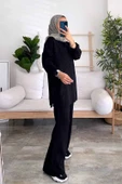 Fitilli Yandan Yırtmaçlı Rahat Ve Geniş Kalıp Takım thumbnail 4
