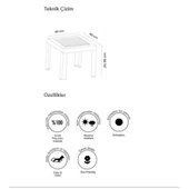 Papatya Suda Plastik Sehpa Yeşil 40x40x35 cm - Taşınabilir Demonte Yapı thumbnail 8