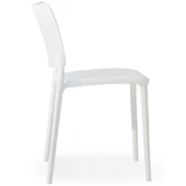 Papatya Joy Sandalye - Bahçe Balkon Mutfak Sandalyesi -Beyaz thumbnail 10
